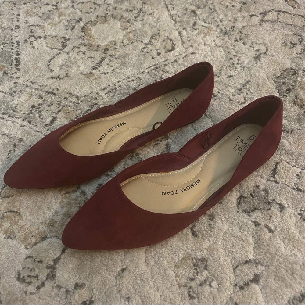 Suede dress flats